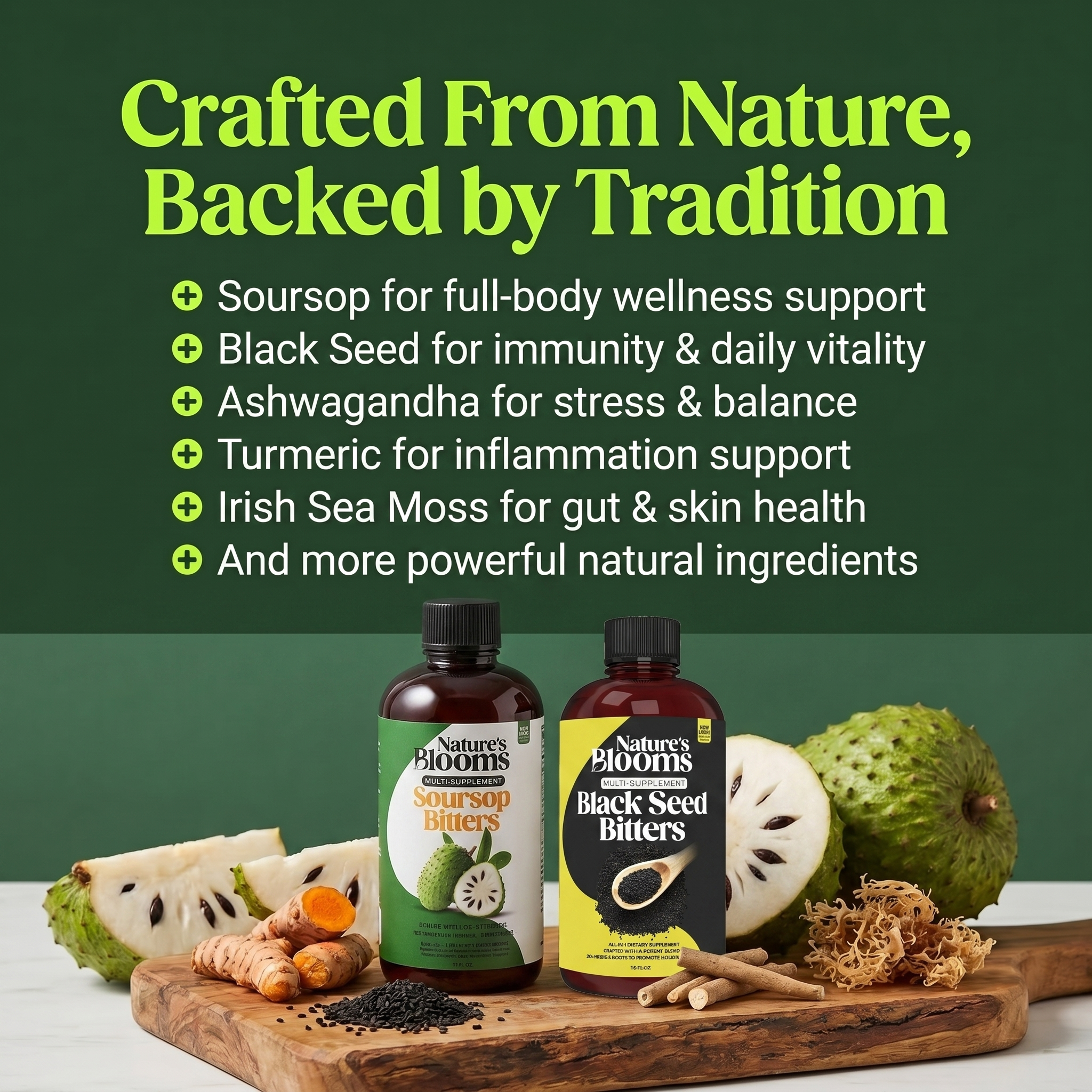 Nature's Blooms Soursop & Black Seed Bitters Bundle