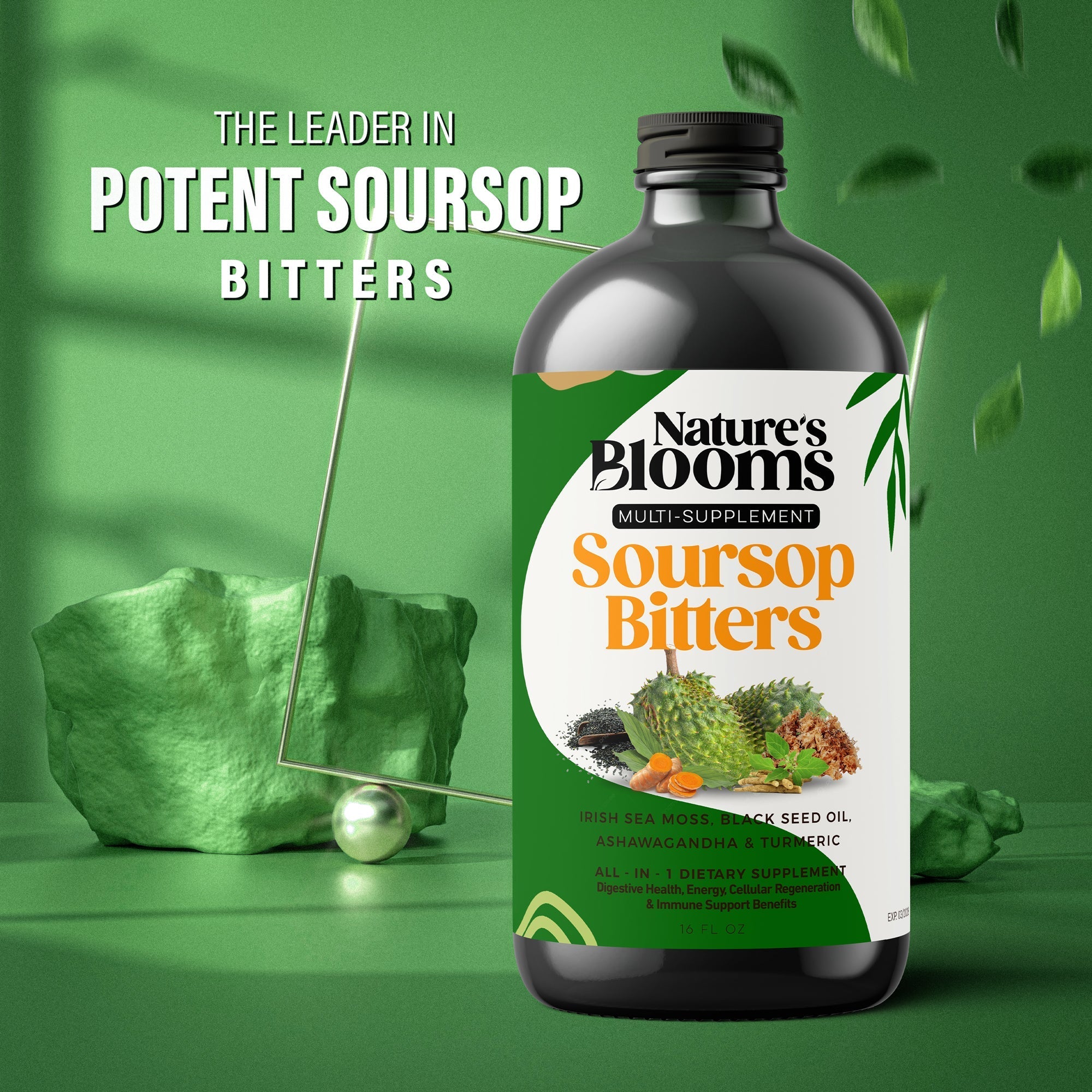 Nature's Blooms Organic Soursop Bitters: The Ultimate Detox & Immunity Booster